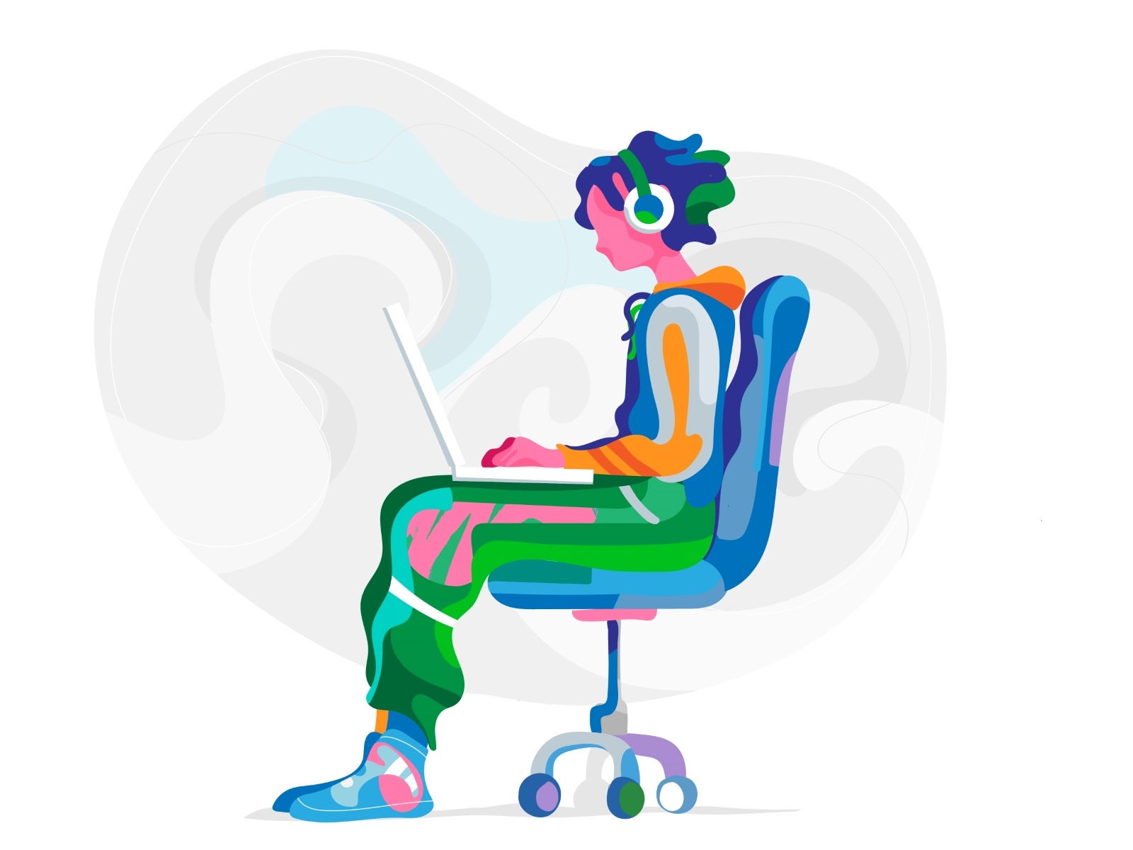 Hikikomori illustration room virtual life teenager laptop full immersi.jpg