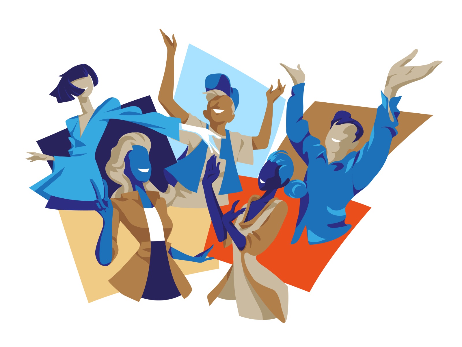 Lets Party wow hurca young friends vectorart illustration fun happynes.jpg