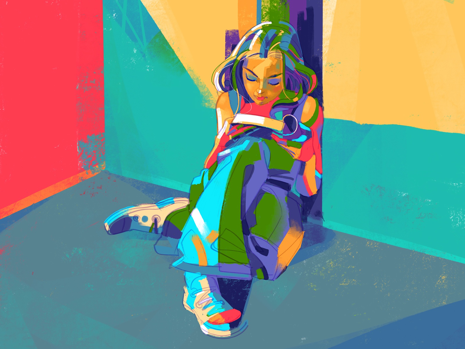 Philosophy Student hurca painting saturation book reading girl illustr.jpg
