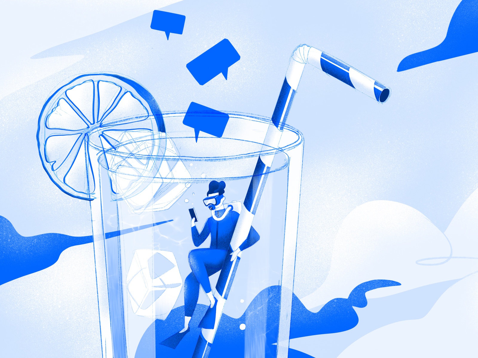 Remote Summer Working cocktail drink illustration draw streamline fres.jpg