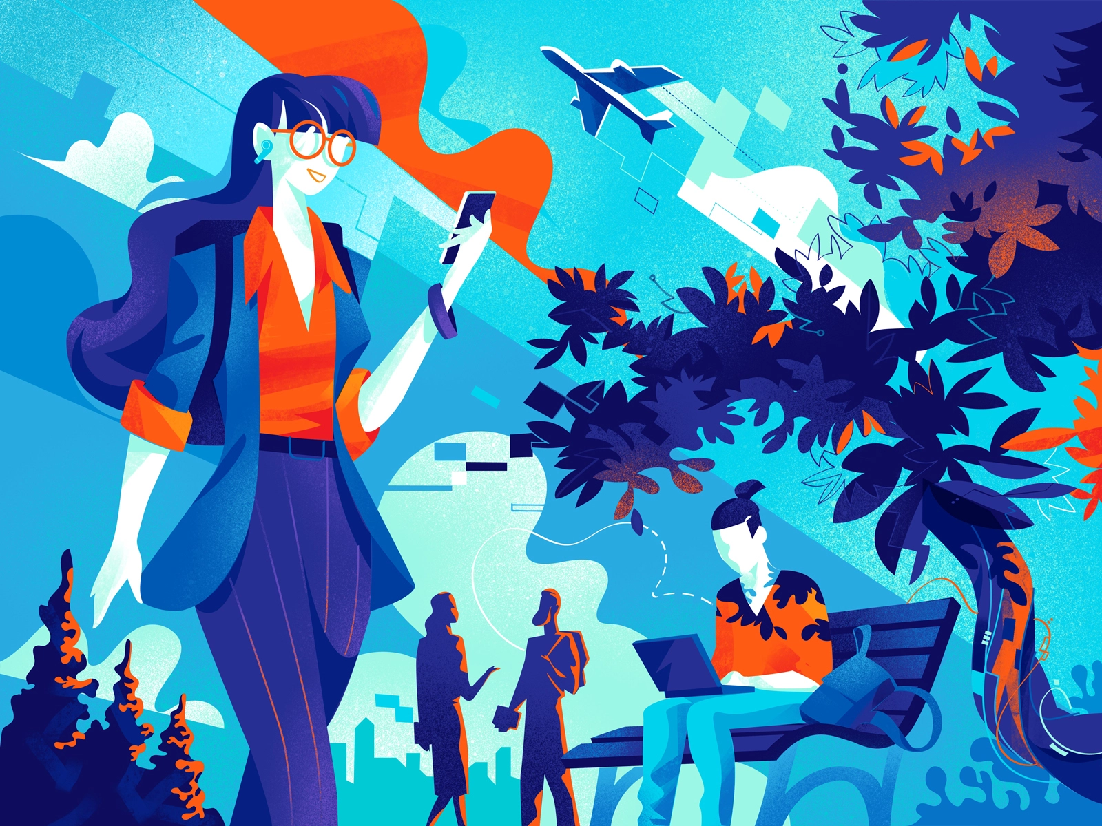 Safe Digital Lifestyle technology remote working smart working outdoor.webp
