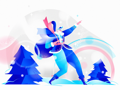 Santa Cool wow hurca yeah xmas card snow christmas cool colors faxhion.webp