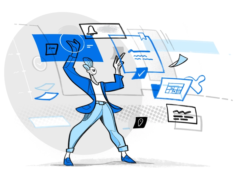 Scheduling Master illustration multitasking flow task manager calendar.webp