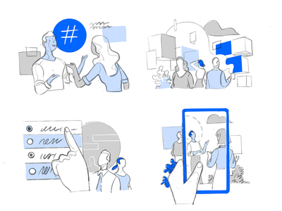 Software Values Illustrations for Landing Page hurca software app what.webp