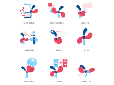 Startup Mascotte start up services icons character mascotte startup.webp