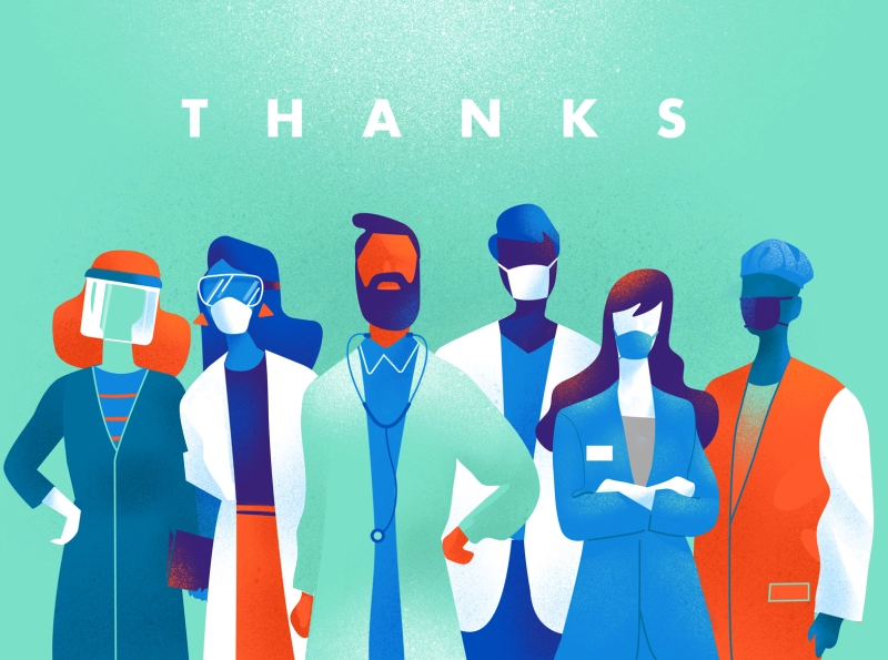 T H A N K S covit-19 coronavirus hurca andrà tutto bene people illustr.webp