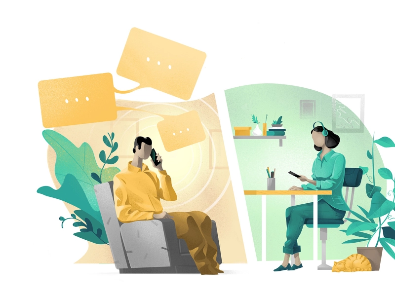 Talk  Listen Application people cool listening wow hurca illustration.webp