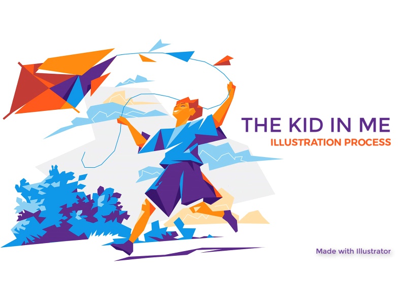 The Kid in Me vectorart illustration hurca wind play joy run freedom k.jpg