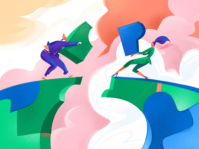 Together Again hurca colors drawing procreate illustration constructio.webp