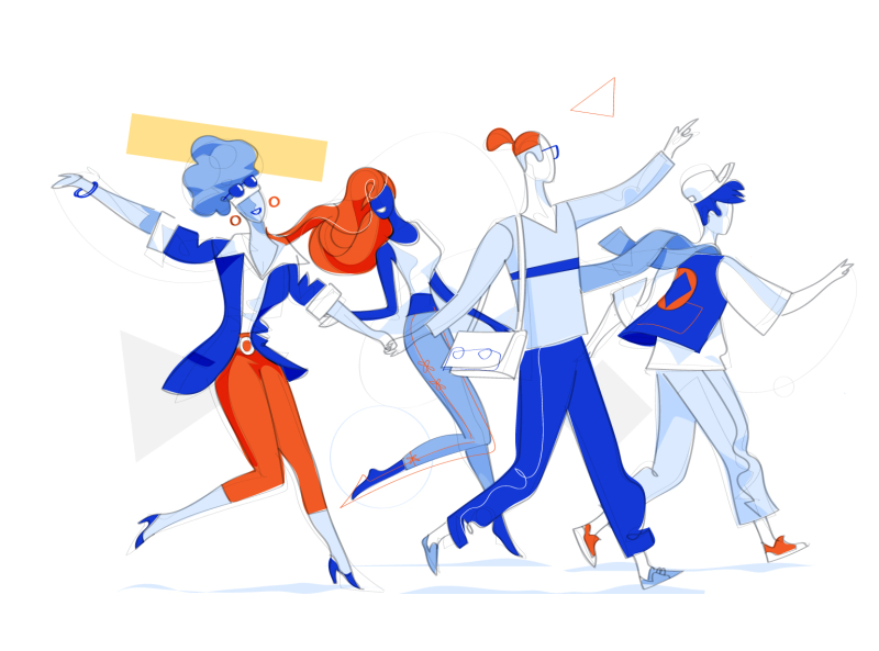 Young Time cool style streamline illustration lifestyle teenagers yout.webp