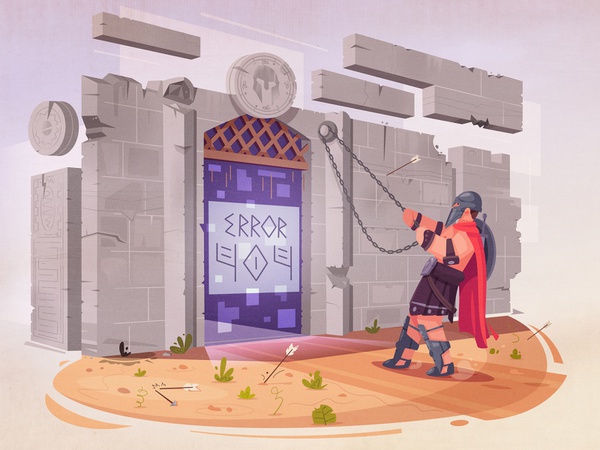 404 error character design arena stage ancient virtual door gladiator.jpg