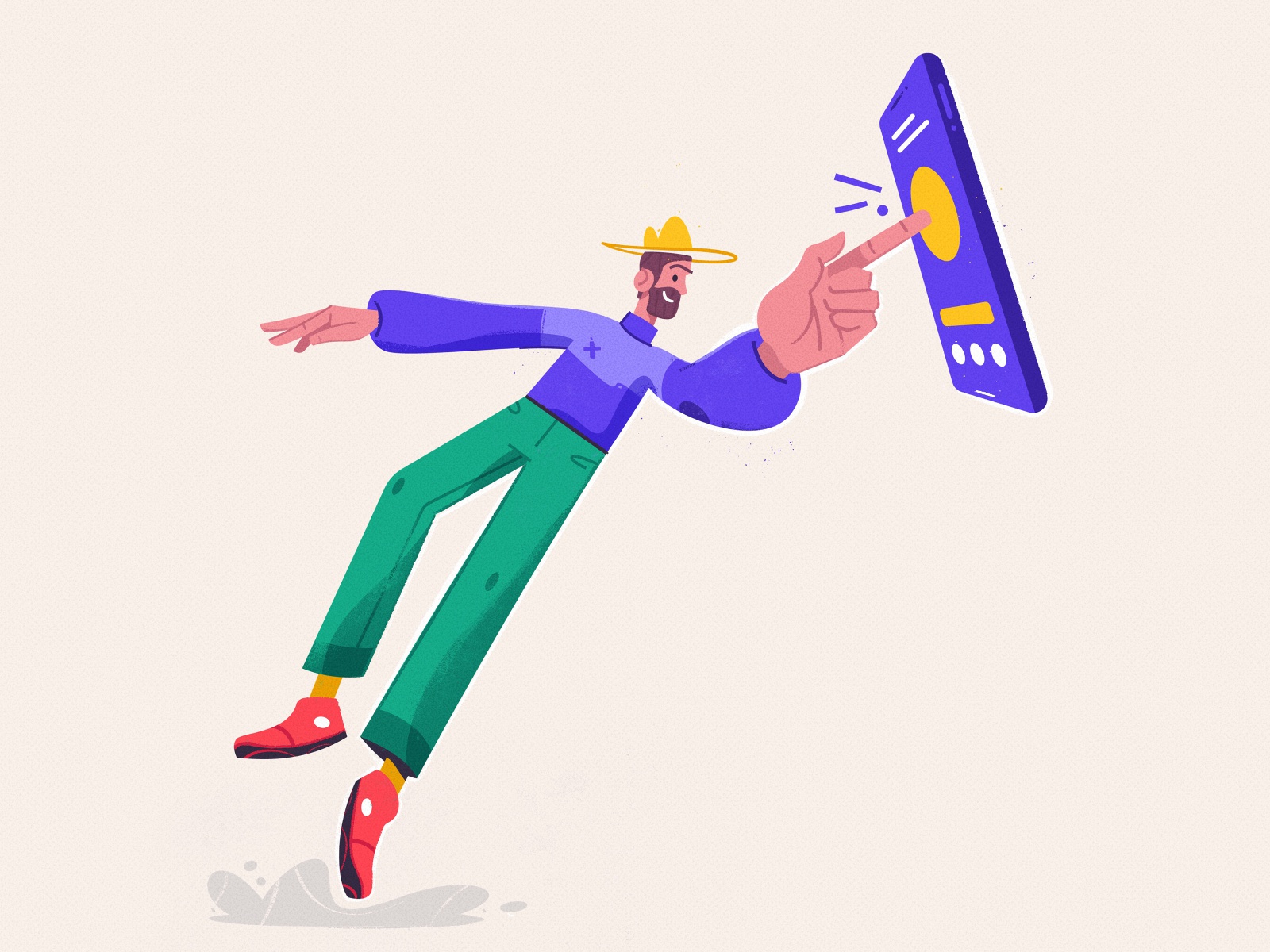 Access early access access tap smartphone phone procreate character de.jpg