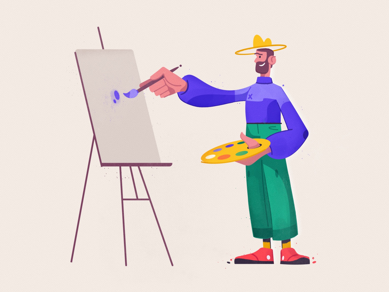 Artist artwork artist funny art design character cartoon vector illust.jpg
