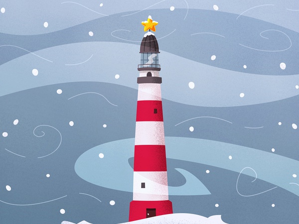 Decorated lighthouse decorated lighthouse holidays winter design carto.jpg