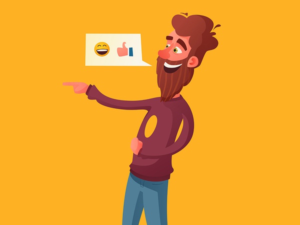 Funny joke cartoon illustration vector fun joke laugh man character.jpg