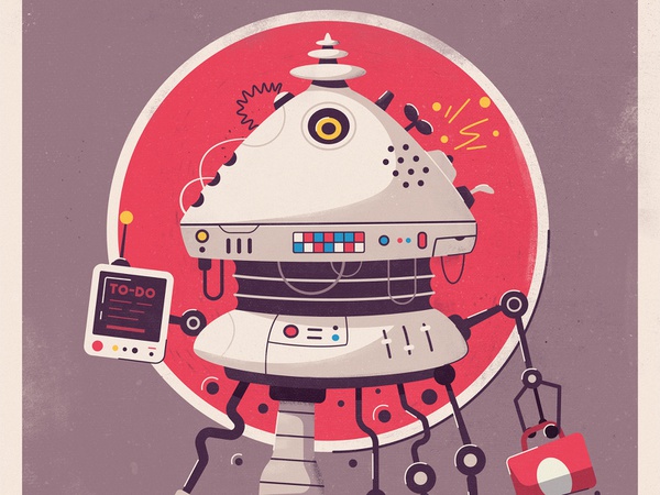 Kitchen robot futurism character design sci-fi comics retro work drone.jpg