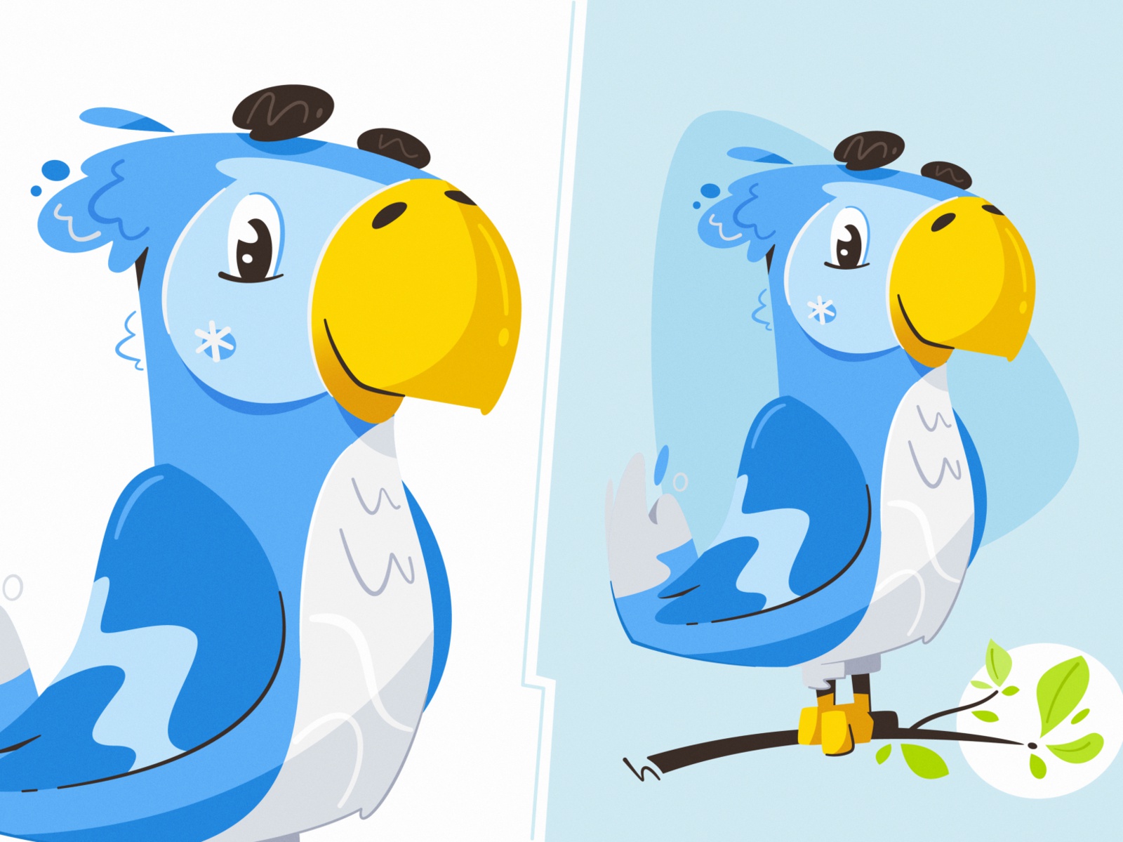 Mascot for Parrot Creative cute mascot bird parrot animal flat funny a.jpg