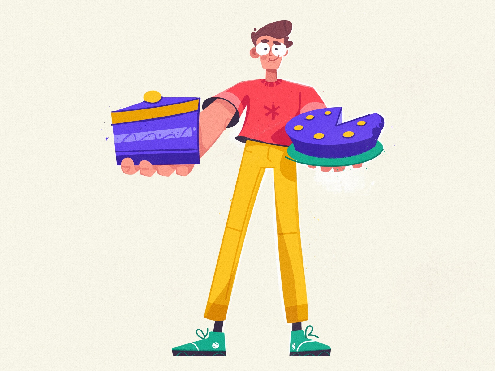 Piece of cake characterdesign dessert share procreate cake funny art d.jpg