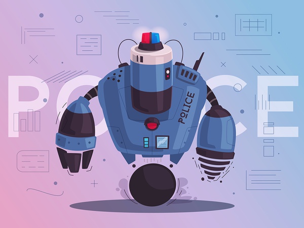 Robot - Police Officer future illustration vector character retro poli.jpg