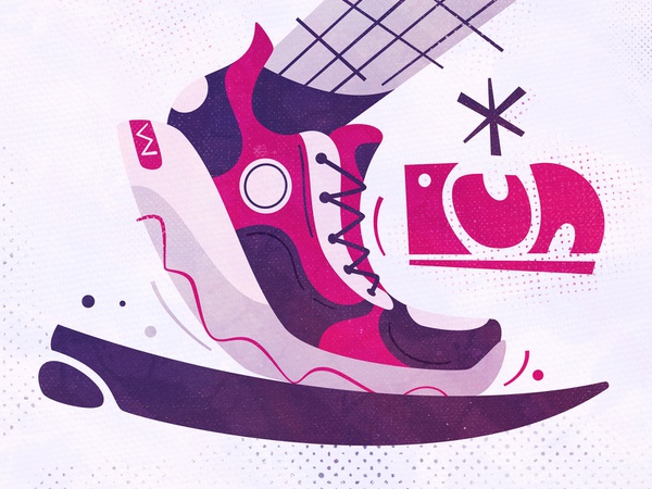 Rūn! improve foot fast fashion vector art flat score runner sneakers s.jpg