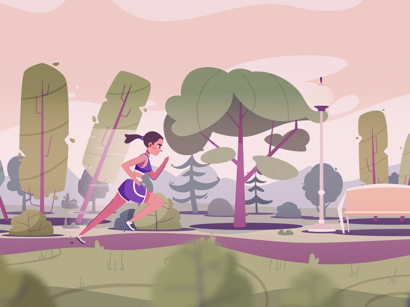 Running  Band rainy runner sport training running run park flat art fu.jpg