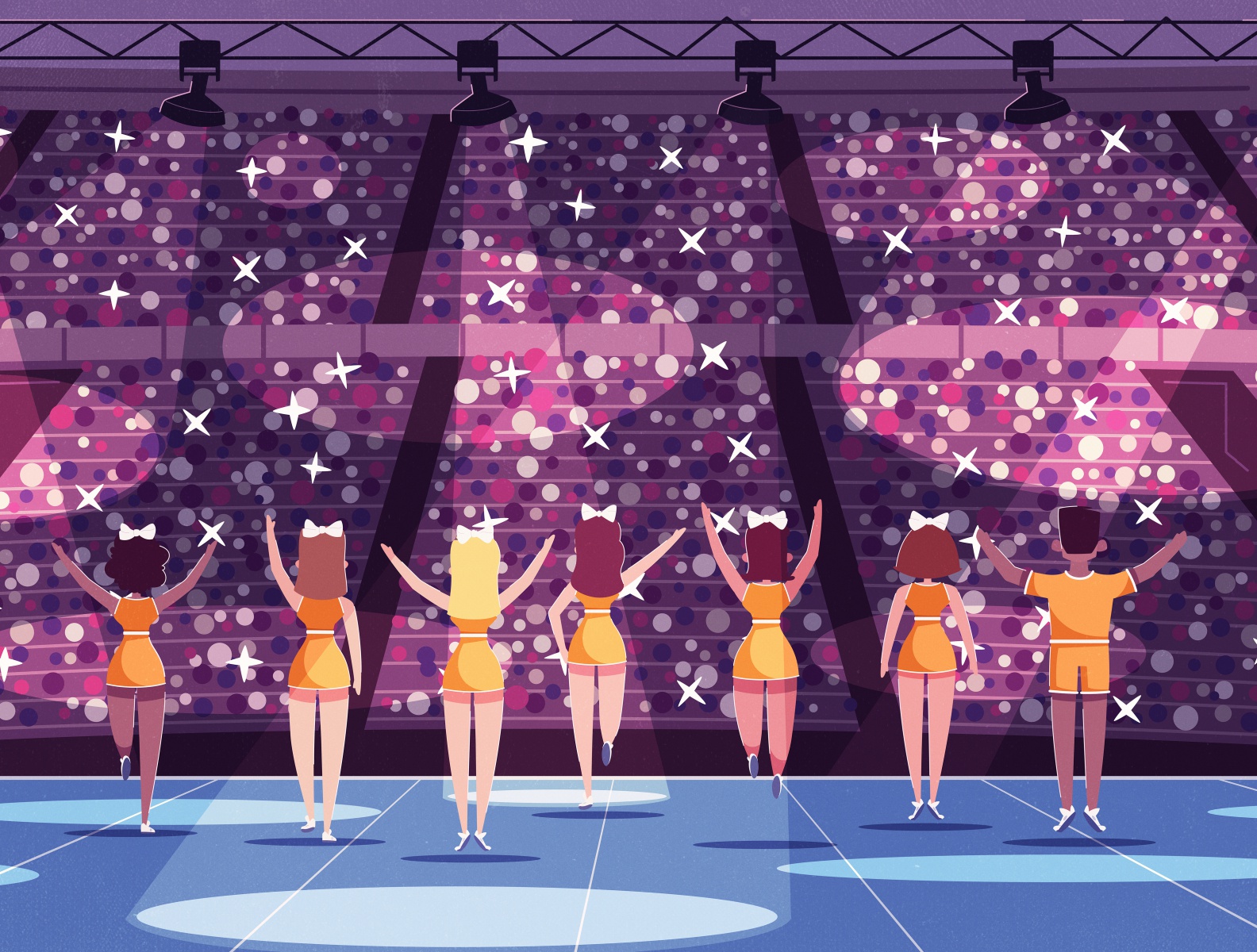 Cheerleaders On Stage  Band enter audience performance stage cheerlead.jpg