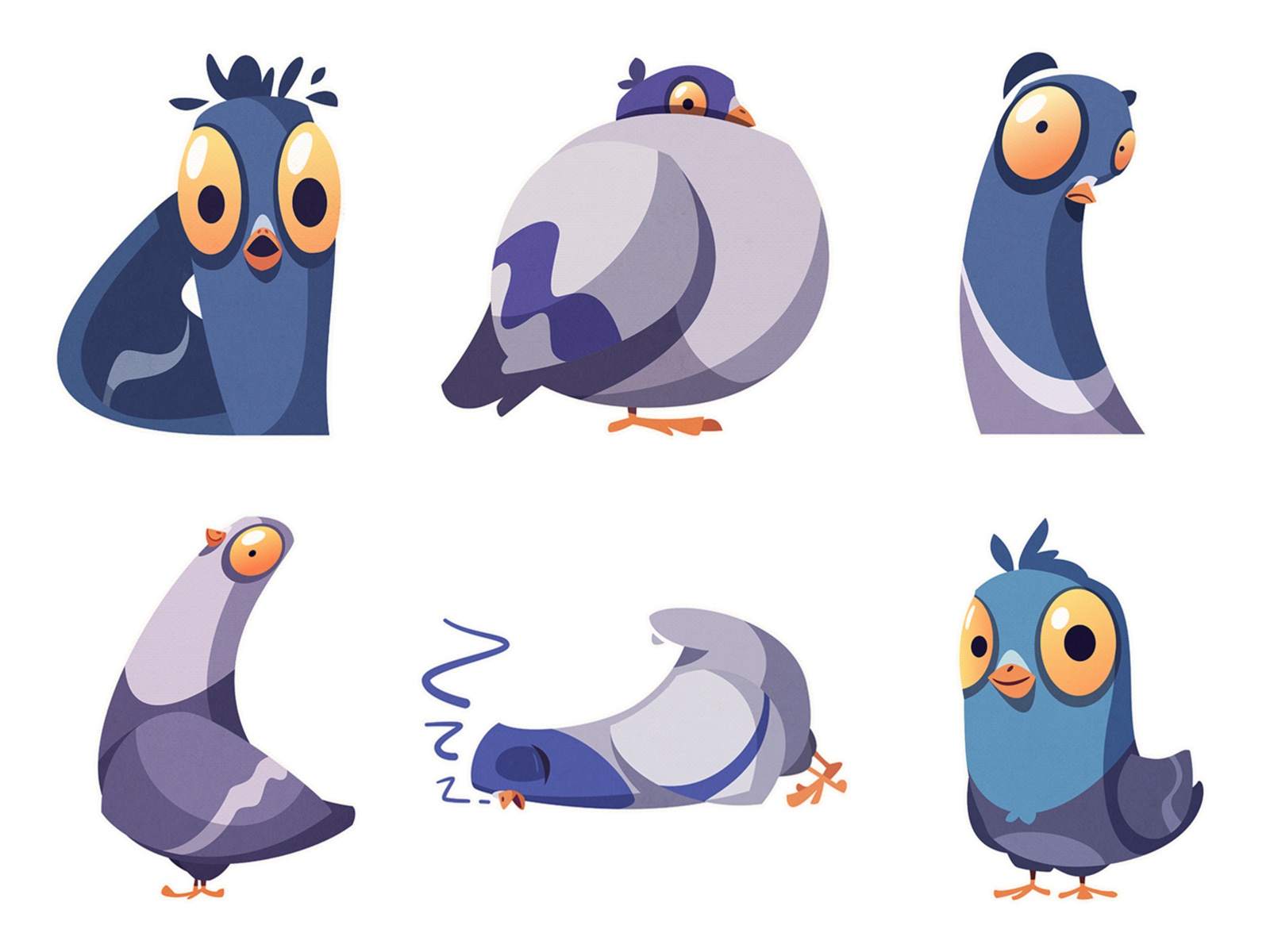 Stickers for Telegram  Pigeons part 3 web illustrator telegram emotion.jpg