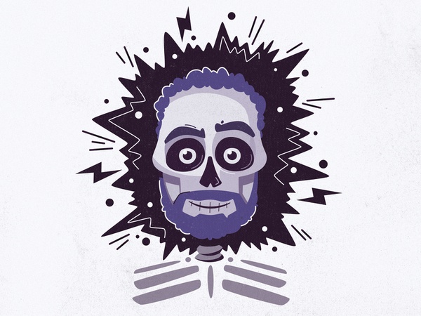 Wrong Wire  Brandon electric print poster skull logo band avatar chara.jpg