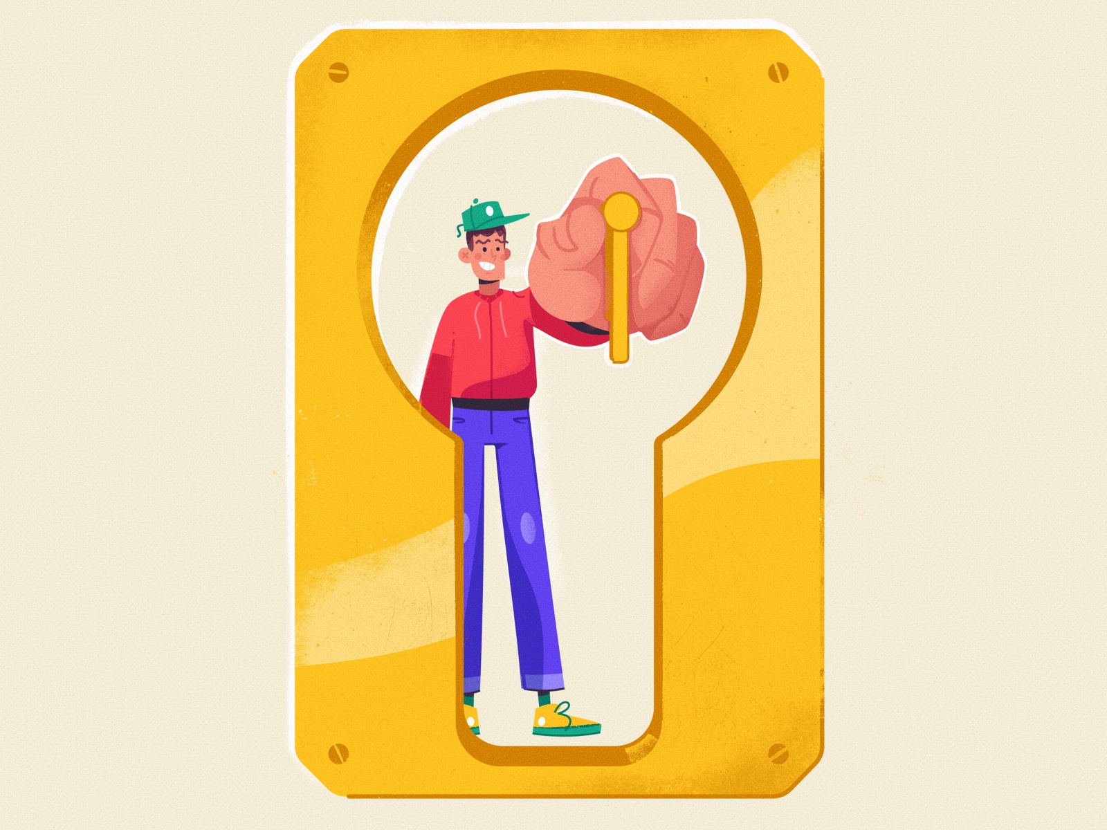 Key procreate login key character design flat funny art design charact.jpg