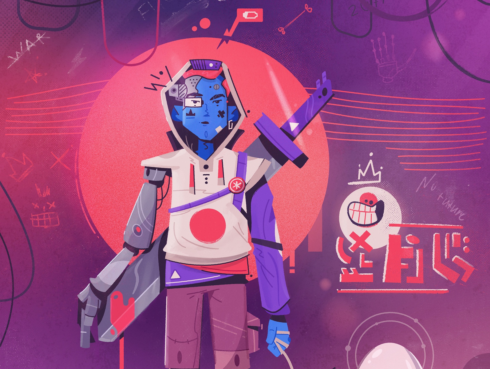 No future cyberpunk cyborg futuristic robot tech future art character.jpg