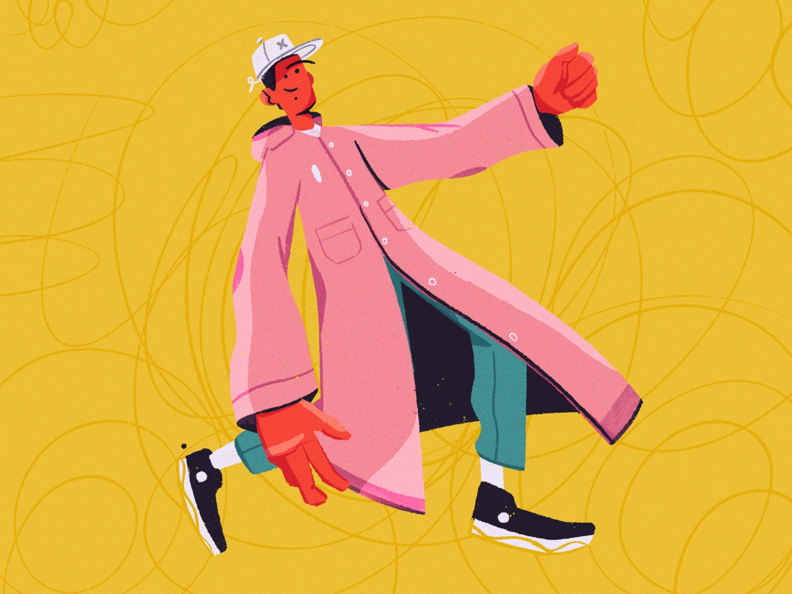 Raincoat design 2d color characterdesign texture raincoat procreate ar.jpg