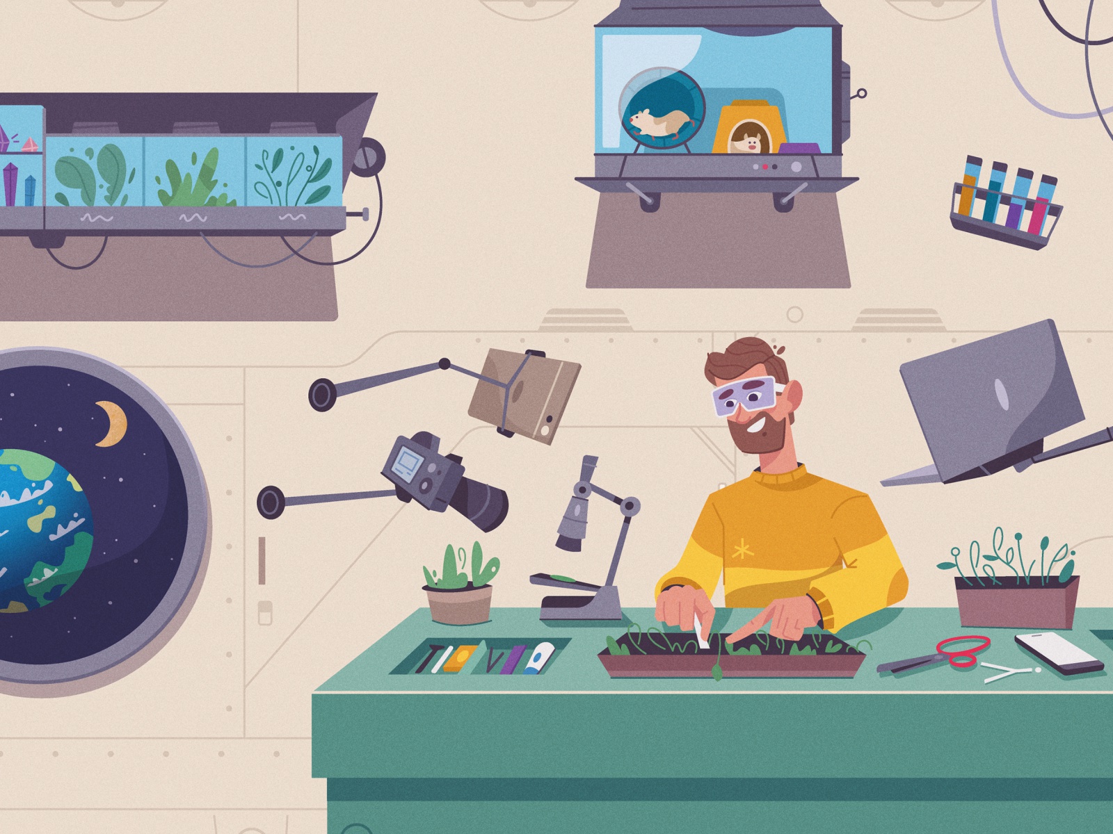 Science in Space plant scientist space science tech character design f.jpg