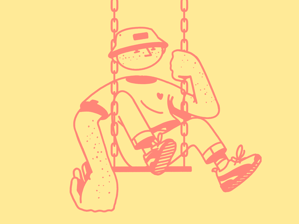 a man in sneakers is swinging streetwear duotone freckles swing editor.png