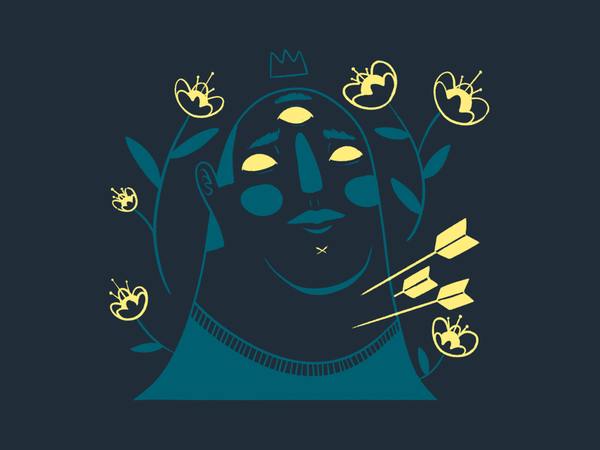 Illustration procreate illustration king portrait arrows flower.png