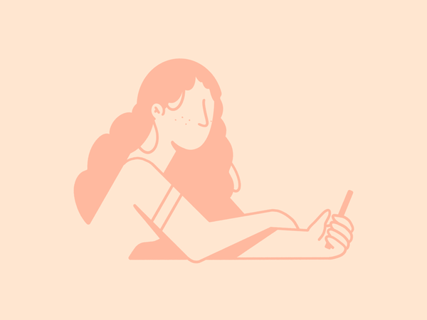 Illustration Swipe simple face tinder woman phone editorial editorial.png