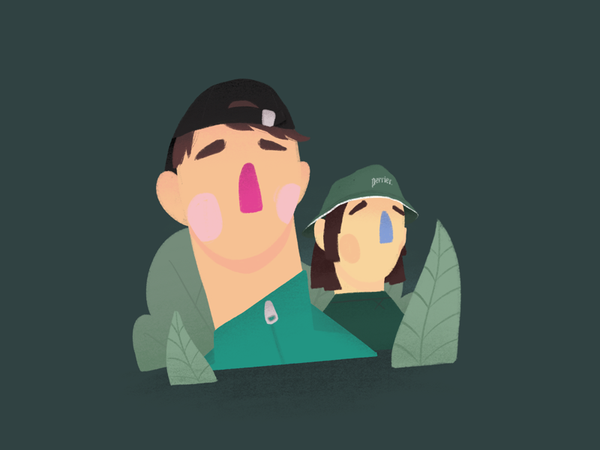 Illustration vintage friends woman man vector procreate illustration d.png