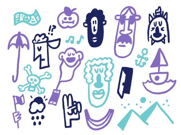 ️  banana music umbrella loose peace stuff procreate illustration do.png