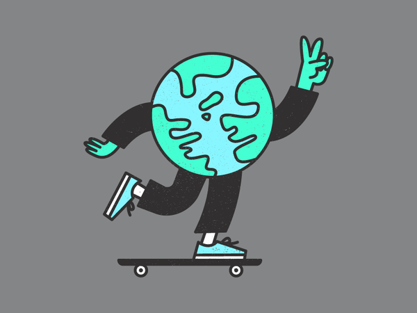 ️  water land skate push shoe texture illustration art skateboarding.png