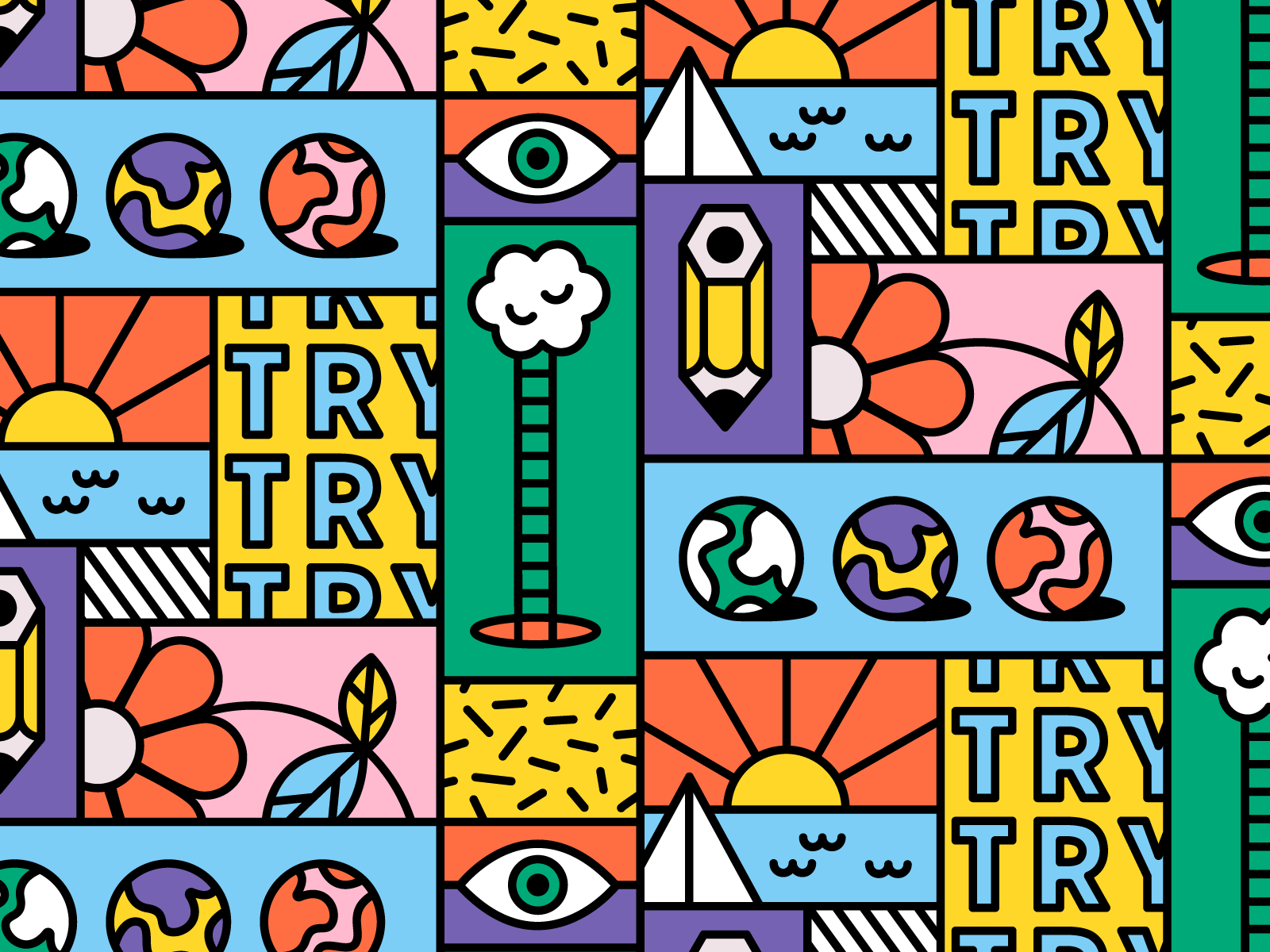 ️ try grid pattern stroke flat fun vector art illustration.png