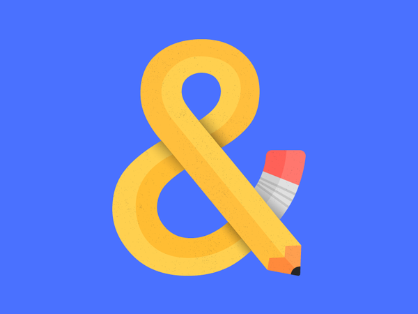 +  gradient flat eraser texture helvetica ampersand pencil vector ill.png