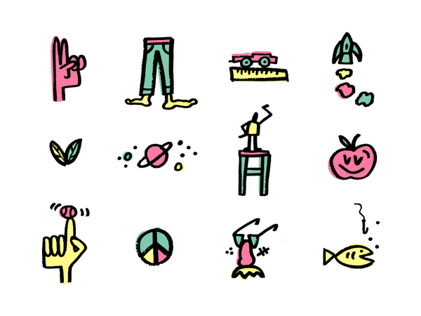 All lined up apple fun rough icon crayola marker sketchy illustration.png