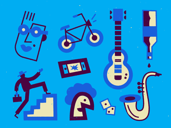 Blues blue stroke fun doodle vector texture art illustration.png