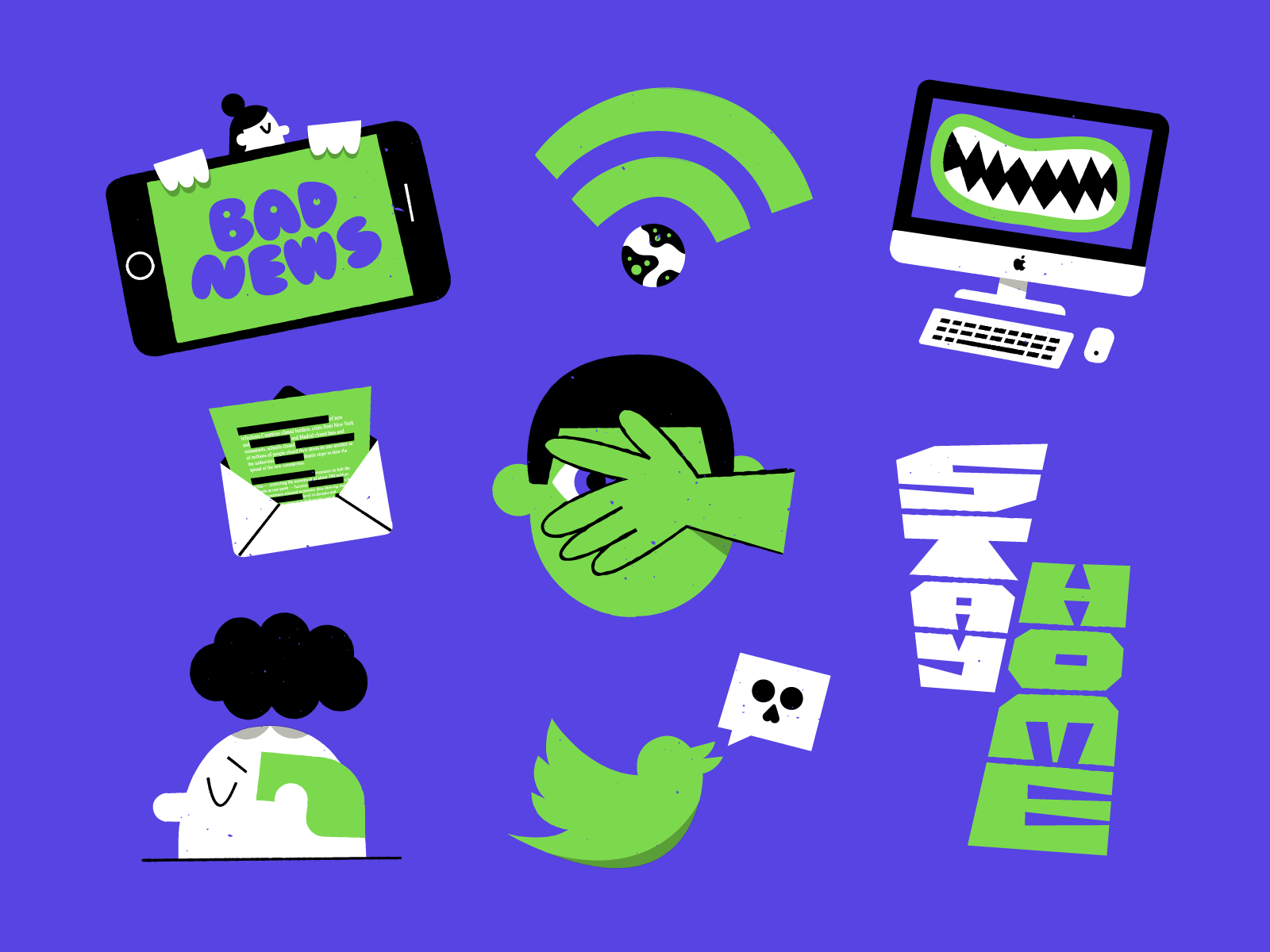 Bummer content design icon character texture fun doodle vector art ill.png