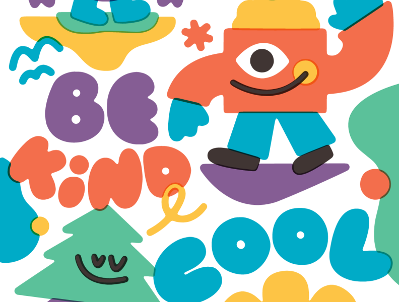 Busy work drawing fun doodle bekind lettering character vector art ill.png
