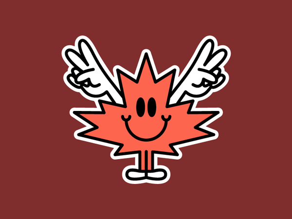 Canada! vector illustration shoes hands red stickermule sticker happy.png
