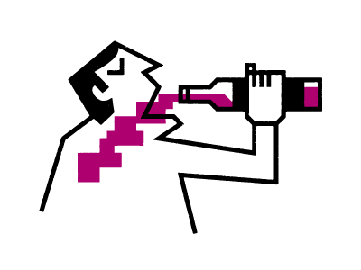 Dinner party flat texture illustration alright drunk drink grid man pa.png