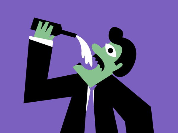 Dinner Party purple flat illustration cyclops halloween monster party.png