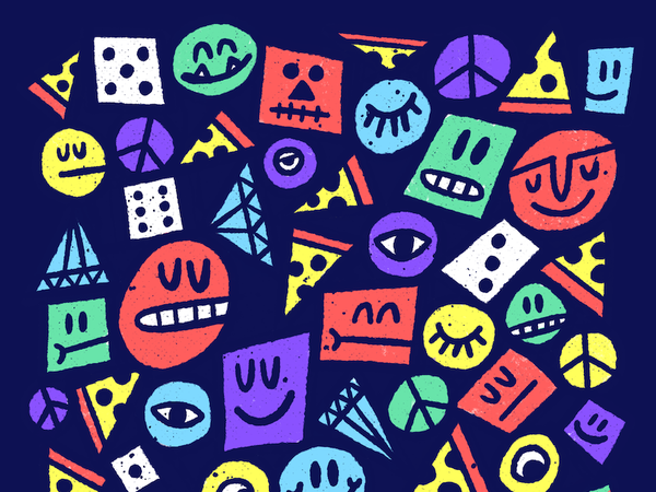 diamond pizza procreate loose pattern characters illustration drawing.png