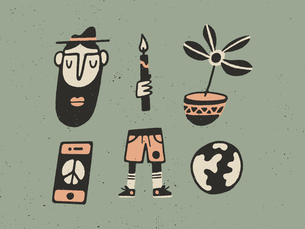 Doodles texture vector procreate illustration phone shorts plant world.png