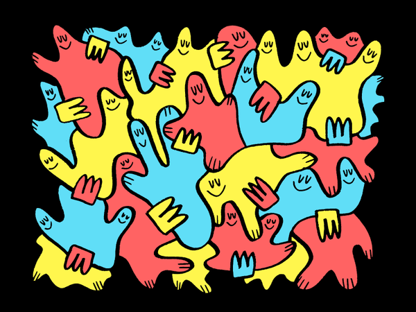 Doodly buds friday hugs pals friends vector marker illustration doodle.png